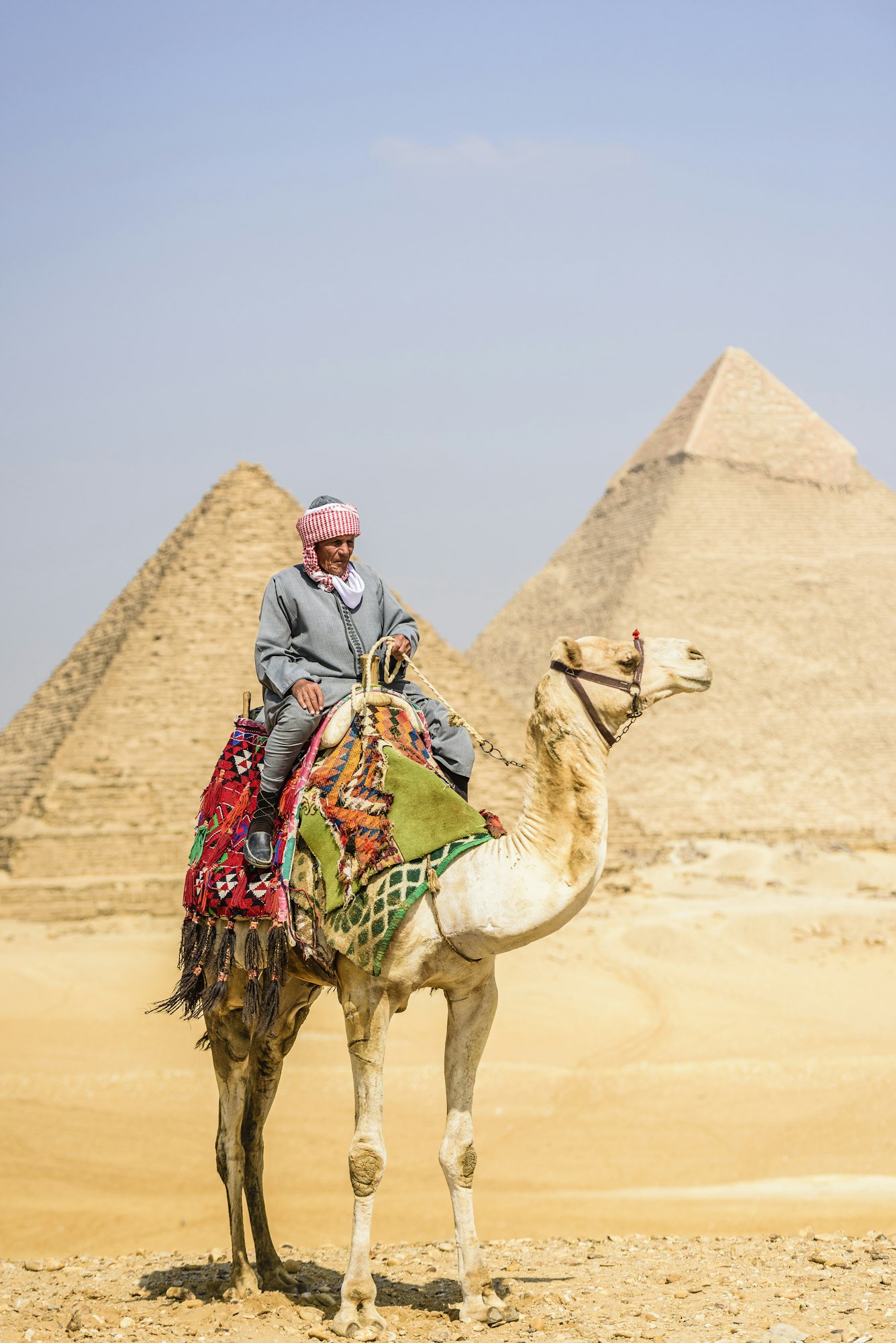 Three pyramids, Cairo, Egypt